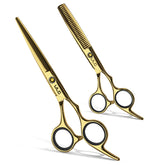 ULG hair cutting scissors gold 6.5 inch side view for precise, clean cuts.