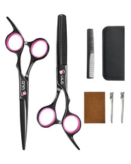 ULG hair cutting scissors close-up with razor-edge blades for precise cuts