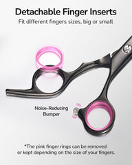 ULG hair scissors blue diamond stones detail highlighting premium design