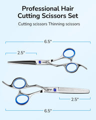 ULG thinning shears close-up showing precision thinning for natural texture.