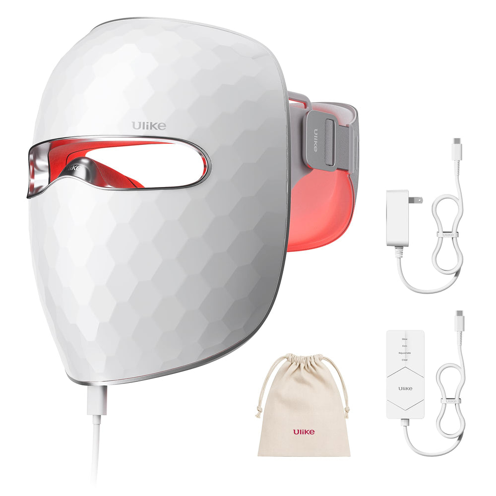 Ulike ReGlow mask 360-coverage delivers full-face light therapy for even brightness.
