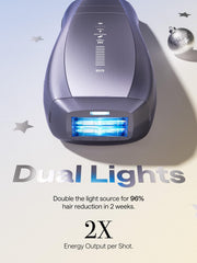 Ulike SHR mode energy setup enabling effective hair reduction