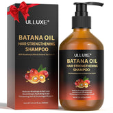 ulluxe Batana Oil Hair Growth Shampoo bottle showcases sulfate-free formula for all hair types
