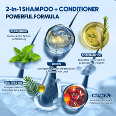 Ulluxe Biotin Hair Growth Shampoo rosemary oil drops close-up highlights scalp circulation support