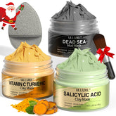 ulluxe vitamin c turmeric clay mask jar for brightening and radiant skin.