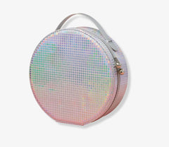Ulta Beauty JoyBright disco dreams case-storage demonstrates organized, portable makeup for travel and events.