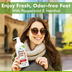Ultra Aloe penetration image highlights fast-acting moisturization for tough foot skin.