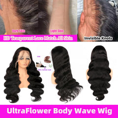 UltraFlower glueless frontal wig demonstrates secure fit and comfortable wear