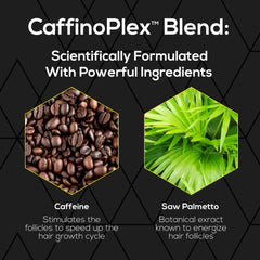 Ultrax Labs Hair Surge ingredients label highlighting CaffinoPlex blend