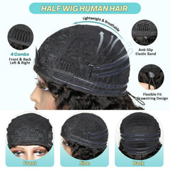 UMEGIRL half wig 3in1 seamless flip-over demonstrates easy beginner-friendly installation