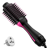Umeely dual-voltage hair-dryer-brush box image for travel-ready packaging.