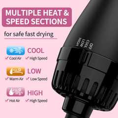 Umeely hair-dryer-brush 360 airflow for quick, even drying