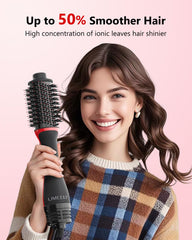 Umeely Plus 2.0 oval brush head delivers smooth, frizz-free volume.