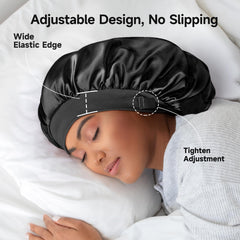 Umisleep silk bonnet with adjustable band for secure overnight fit