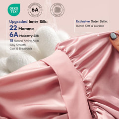 Umisleep silk bonnet on head offers pressure-free wear and smoother morning hair.
