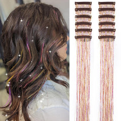 Umylar Gold Hair Tinsel Pack 12pcs shimmering for quick glam accents