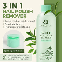 UNA GELLA acetone remover bottle showcasing professional-quality formula.