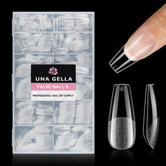 UNA GELLA coffin nails tips box with 216 pieces for easy home extensions