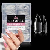 UNA GELLA medium stiletto tips full pack, ready for quick home manicures.