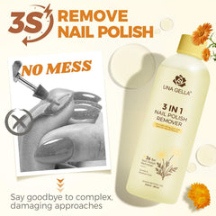 UNA GELLA remover-soaked cotton pad ready for fast, streak-free removal.
