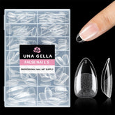 UNA GELLA Short Almond Tips packaged for easy at-home extensions.