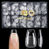 UNA GELLA short coffin tips 600pcs box for quick at-home nail extensions