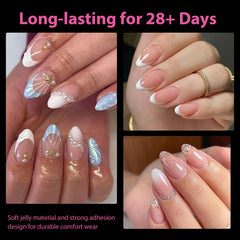 UNA GELLA 12 sizes collection closeup for quick DIY nail fit.