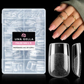 UNA GELLA short square tips pack with 216 pieces for at-home manicure