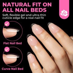 UNA GELLA soft gelly tips bending with no trace for clean shape.