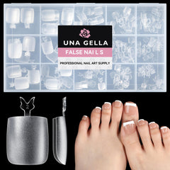 UNA GELLA square toe nail tips 216-piece set for quick at-home extensions