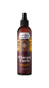 Uncle Funky's Daughter Thirsty Curls leave-in mist bottle delivers hydration for thirsty curls