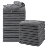 UNIMADE Salon Towels 24-pack grey packshot, quick drying for salons.