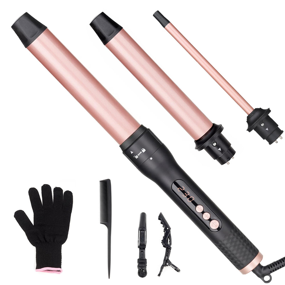 UNOBEY 3-in-1 curling iron set packaging showing versatile styling options for busy mornings