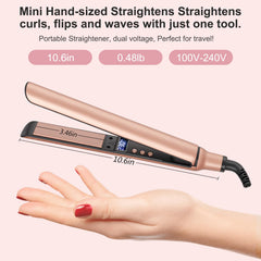 UNOBEY Mini Flat Iron heats to 410°F in about 40 seconds.
