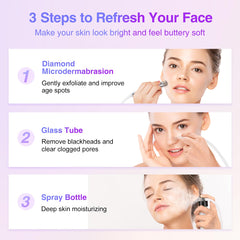UNOISETION glass tube view for blackhead removal with gentle suction.