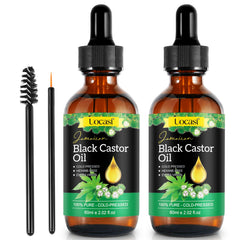 Uocasi Jamaican Black Castor Oil 2-pack bottles in glass for purity and easy use.