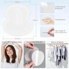 UOIRMI disposable armpit pads closeup show ultra-thin comfort and absorbency