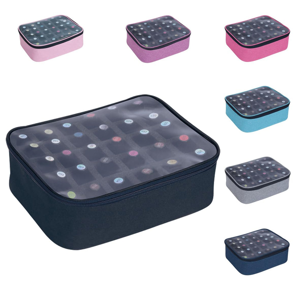 UOZL small clear nail-polish organizer with transparent lid for quick bottle visibility