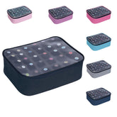UOZL small clear nail-polish organizer with transparent lid for quick bottle visibility