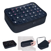 UOZL small clear nail polish organizer front view for quick access and visible bottle storage.