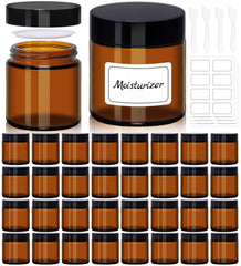 UPBUD 4oz amber glass jar wide-mouth protects UV light for creams