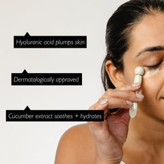 UPCIRCLE eye cream cucumber slices suggest cooling, soothing under-eye care
