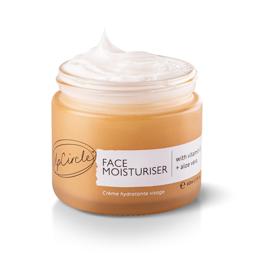 UPCIRCLE Face Moisturiser jar with argan powder for daily hydration
