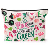UpfurMach bolso de maquillaje con diseño musical de brujas, estilo único
