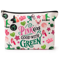 UpfurMach bolso de maquillaje con diseño musical de brujas, estilo único