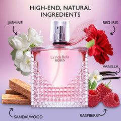 URBAN COLLECTION La Vida Bella Roses spray bottle for daily wear.