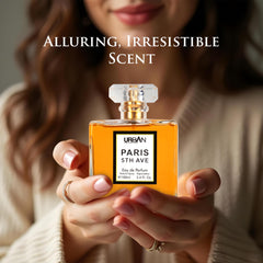 Urban Collection Paris 5th Avenue bottle front showcases aldehyde-floral profile for daytime wear.