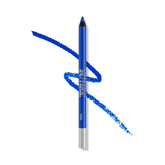 URBAN DECAY 24/7 Glide-On Chaos pencil close-up: bold cobalt blue pigment for precise eyeliner.