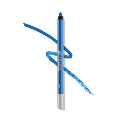 Urban Decay 24/7 Glide-On Eyeliner in Roxy shows metallic blue pencil for all-day color.