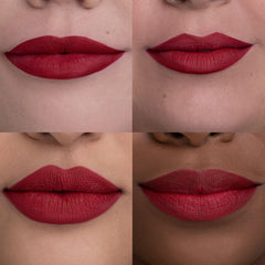 URBAN DECAY 24/7 Glide-On Lip Pencil Bad Blood application on lips demonstrates smooth, precise lining